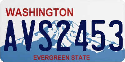 WA license plate AVS2453