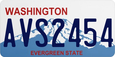 WA license plate AVS2454