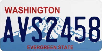 WA license plate AVS2458