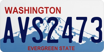 WA license plate AVS2473