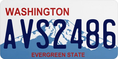 WA license plate AVS2486