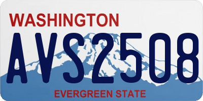 WA license plate AVS2508