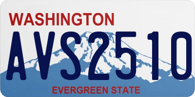 WA license plate AVS2510