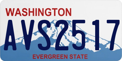 WA license plate AVS2517