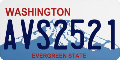 WA license plate AVS2521