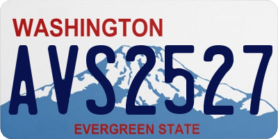 WA license plate AVS2527