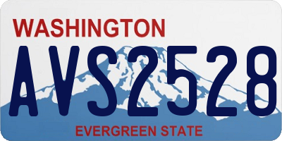 WA license plate AVS2528