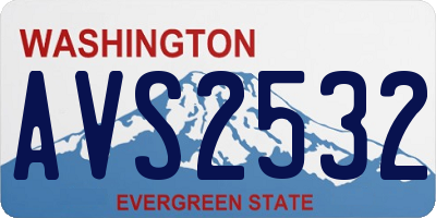 WA license plate AVS2532