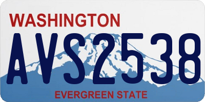 WA license plate AVS2538