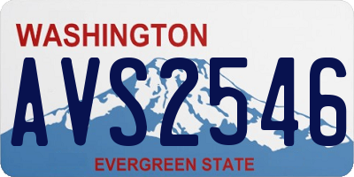 WA license plate AVS2546