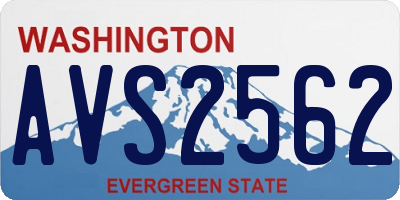 WA license plate AVS2562
