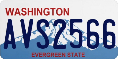 WA license plate AVS2566