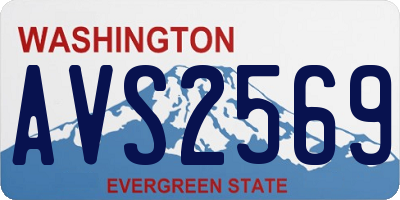 WA license plate AVS2569