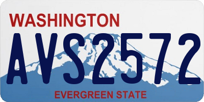 WA license plate AVS2572
