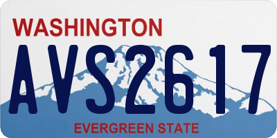 WA license plate AVS2617