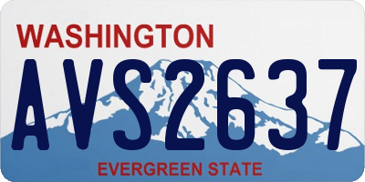 WA license plate AVS2637
