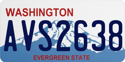 WA license plate AVS2638