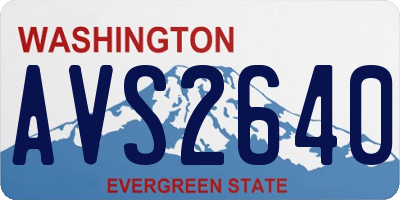 WA license plate AVS2640