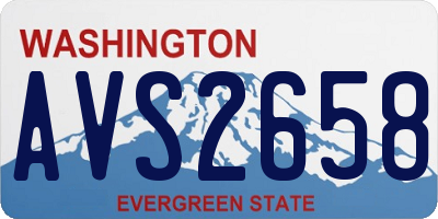 WA license plate AVS2658