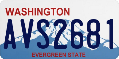 WA license plate AVS2681