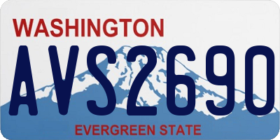 WA license plate AVS2690