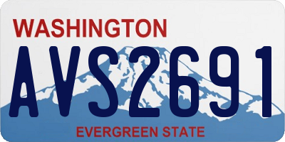 WA license plate AVS2691