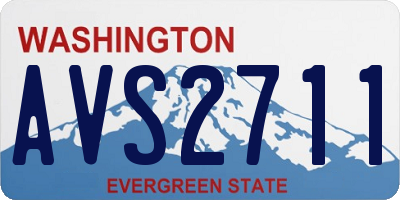 WA license plate AVS2711
