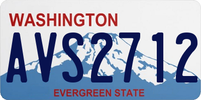 WA license plate AVS2712