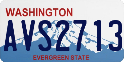 WA license plate AVS2713