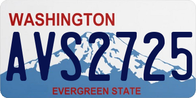 WA license plate AVS2725