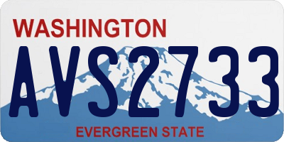 WA license plate AVS2733