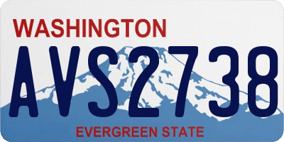 WA license plate AVS2738