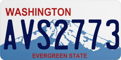 WA license plate AVS2773