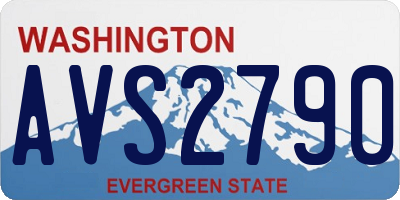 WA license plate AVS2790