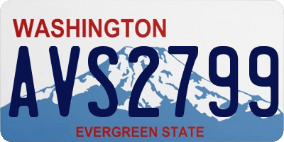 WA license plate AVS2799