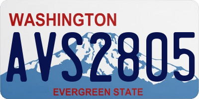 WA license plate AVS2805