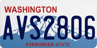 WA license plate AVS2806