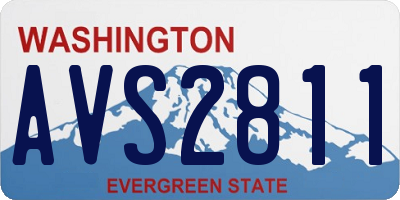 WA license plate AVS2811