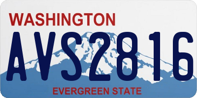 WA license plate AVS2816