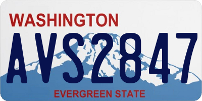 WA license plate AVS2847
