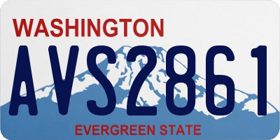 WA license plate AVS2861