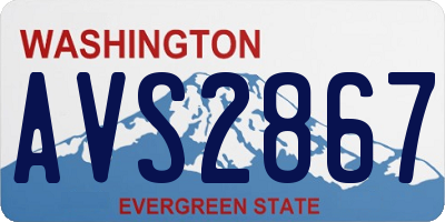 WA license plate AVS2867
