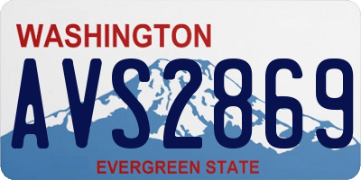 WA license plate AVS2869