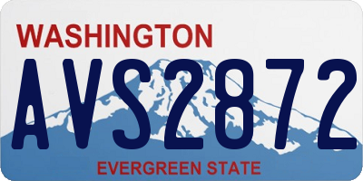 WA license plate AVS2872