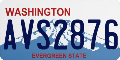 WA license plate AVS2876