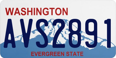 WA license plate AVS2891