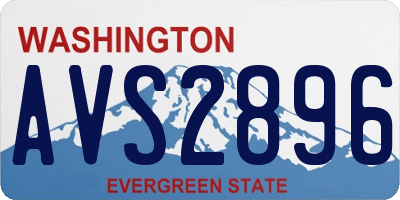 WA license plate AVS2896