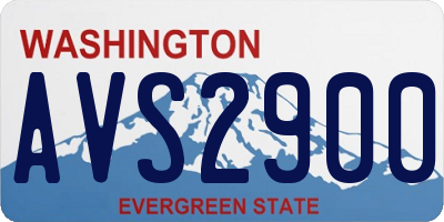 WA license plate AVS2900