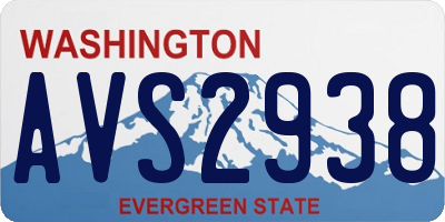 WA license plate AVS2938