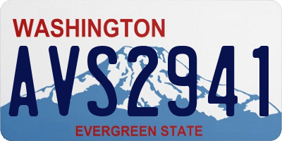 WA license plate AVS2941